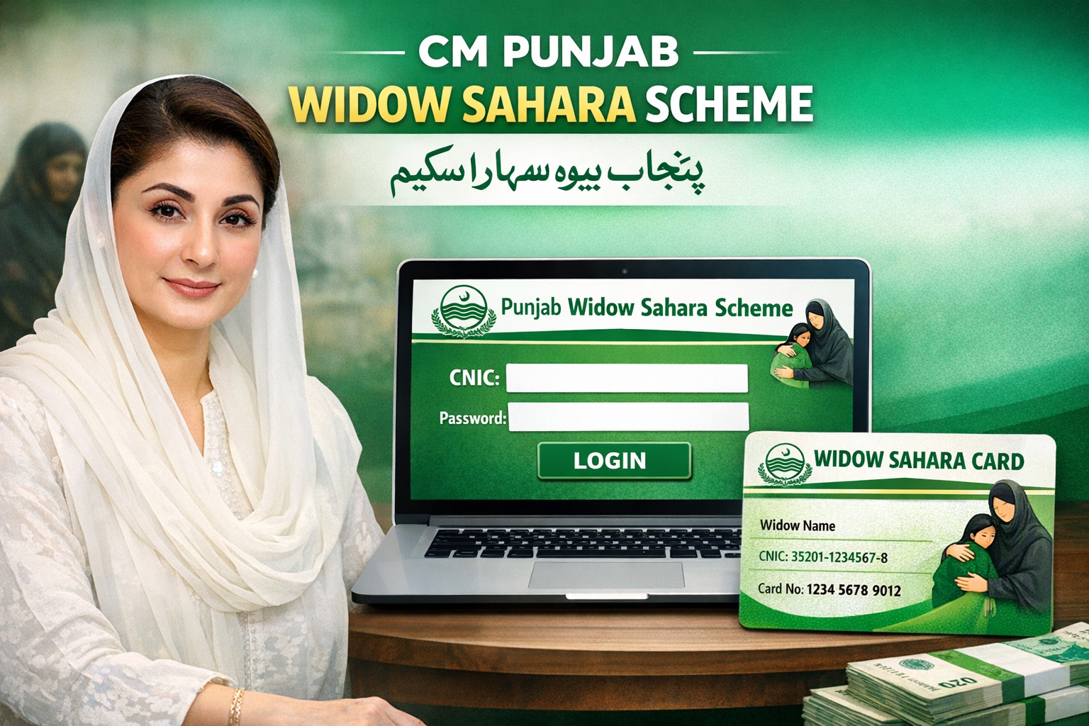 CM Punjab Widow Sahara Scheme  Rehmat Card